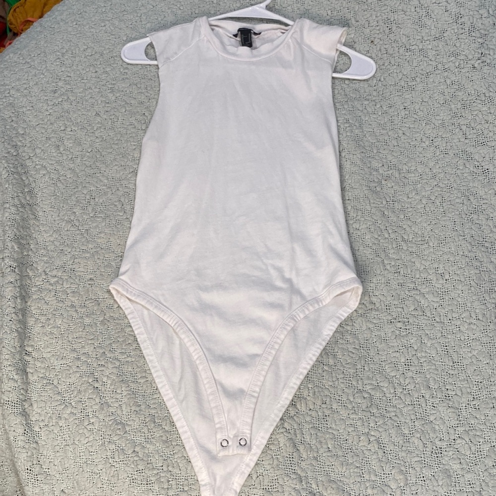 White Bodysuit Muscle Tank